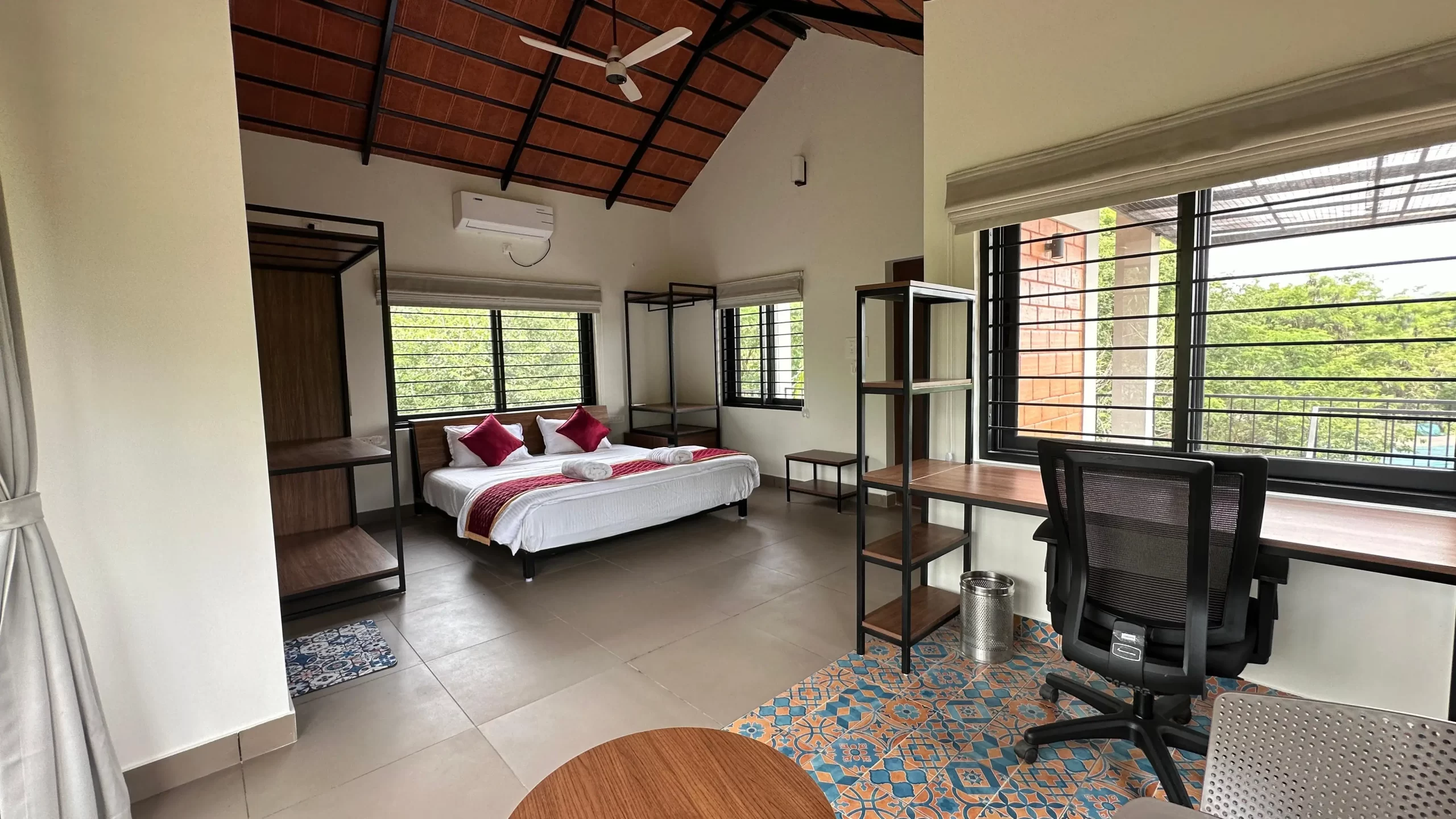 Open bedroom full area view at Macadamia Cottage