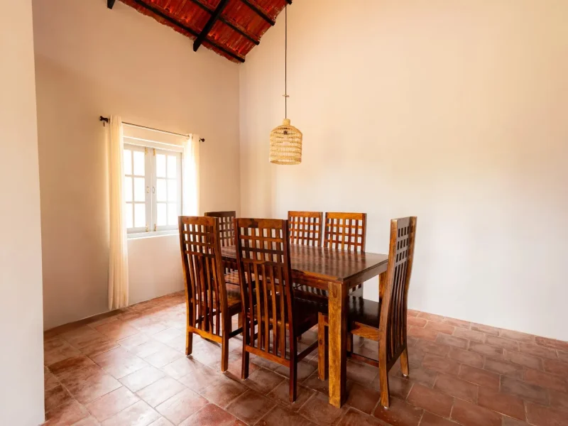 Dining area of Ficus cottage - Kilukka Farms
