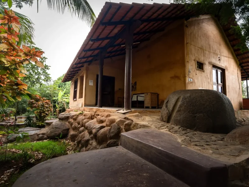 Outside full view of Mud House at Kilukka Farms